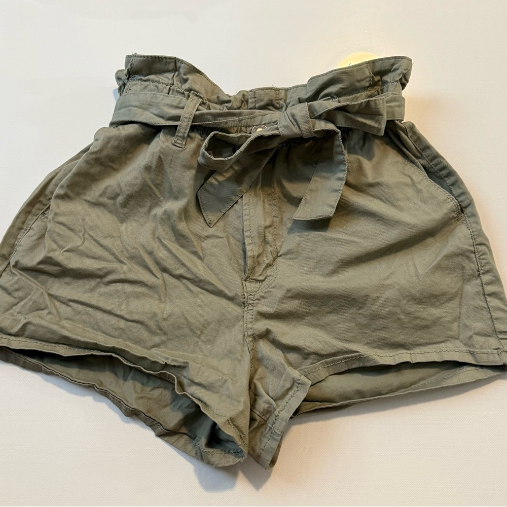 Kensie Green High Waist Shorts